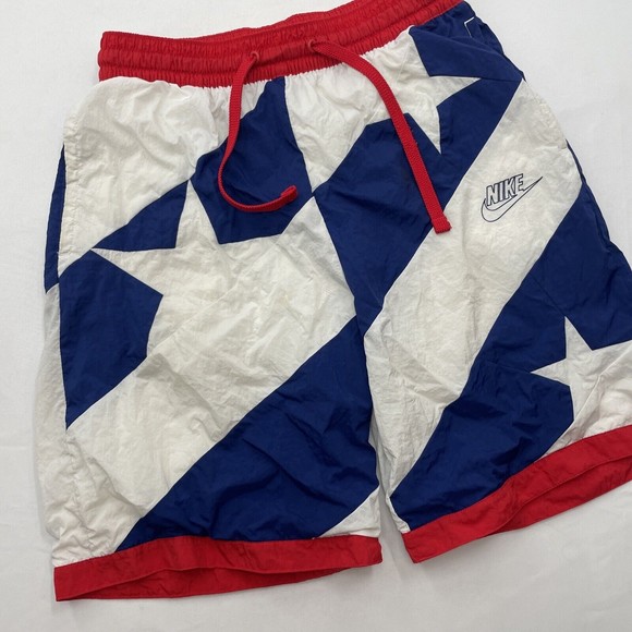 Nike Mens M USA Flag Dri Fit Basketball Shorts Star Red White Blue Athletic Gym - Picture 4 of 10